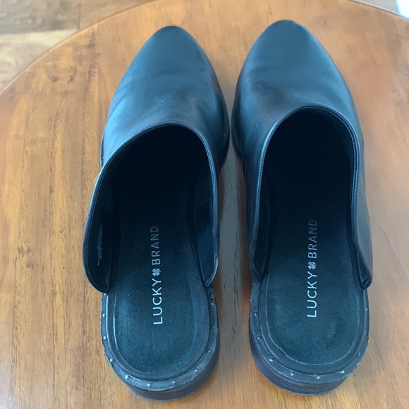 Lucky Brand Black Mules Sz 8.5 Like New